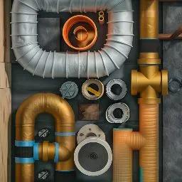 Various pipe insulation solutions in a home — foam sleeves, wraps, and heat tape